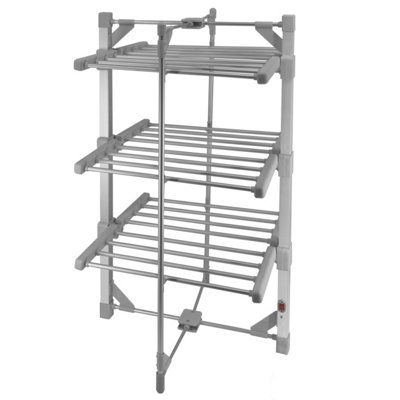 BARGAINS-GALORE 3 TIER ELECTRIC CLOTHES AIRER HEATED DRYER FOLDING