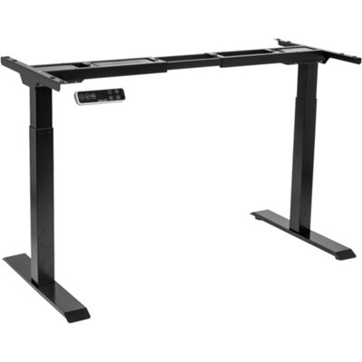 Electric Height Adjustable Desk - FRAME ONLY - Black Sit Stand Rising Work Table