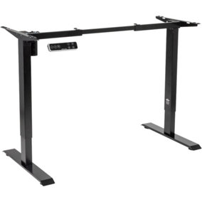 Electric Height Adjustable Standing Desk - FRAME ONLY - Black Rising Work Office