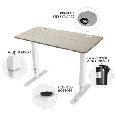 Electric Height-Adjustable Table Standing Desk with Memory Function with 1 Motor