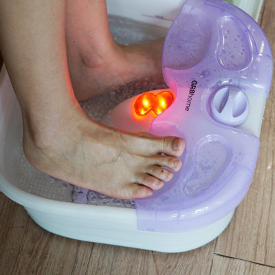 Electric Infrared Vibrating Wet Bath Foot Spa Relax Pedicure Soothing Massager - 4