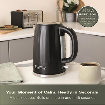 Electric Kettle, 1.7L, Espresso, Harmony Collection, by Hamilton Beach ...