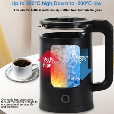 Electric Kettle, 2 Liter Quiet Fast Glass Kettle with Blue LED, Easy ...