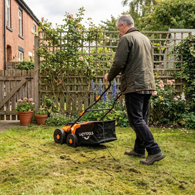 Electric Lawn Scarifier & Raker 2 in 1, 1800W, 36cm Working Width, 5 ...