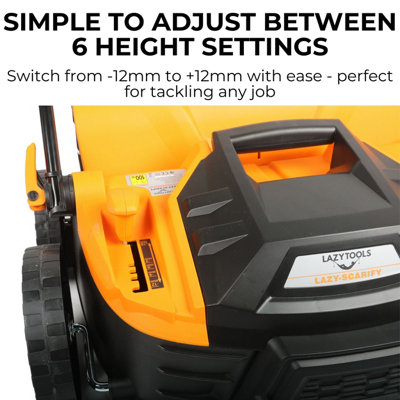 Electric Lawn Scarifier & Raker 2 in 1, 1800W, 36cm Working Width, 5 ...