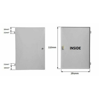 ELECTRIC METER BOX DOOR COMPLETE with Key Metal Latch Hinges