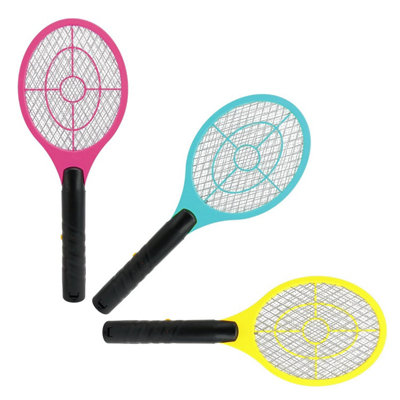 Electric Mosquito Swatter and Wasp Zapper, Ergonomic Fly Swatter Racket with Activation Button