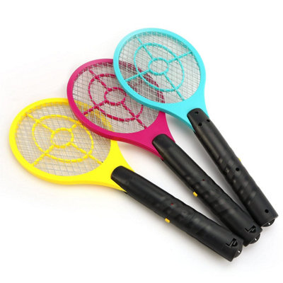 Electric Mosquito Swatter and Wasp Zapper, Ergonomic Fly Swatter Racket with Activation Button