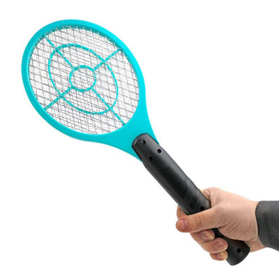 Electric Mosquito Swatter and Wasp Zapper, Ergonomic Fly Swatter Racket with Activation Button