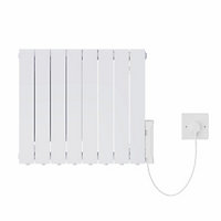 Electric Oil Filled Radiator WiFi Timer Portable Wall Mounted Thermostat Heater White 1500W