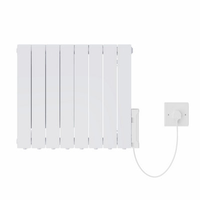 Electric Oil Filled Radiator WiFi Timer Portable Wall Mounted Thermostat Heater White 1500W