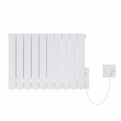 Electric Oil Filled Radiator WiFi Timer Portable Wall Mounted Thermostat Heater White 1800W