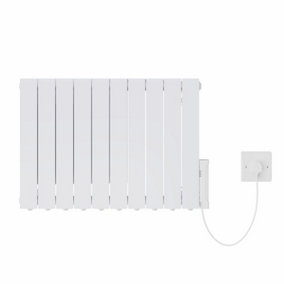 Electric Oil Filled Radiator WiFi Timer Portable Wall Mounted Thermostat Heater White 1800W