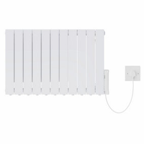 Electric Oil Filled Radiator WiFi Timer Portable Wall Mounted Thermostat Heater White 2000W