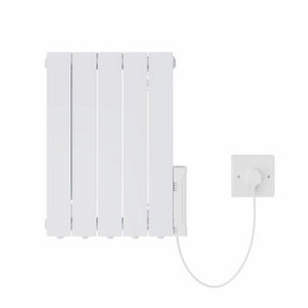Electric Oil Filled Radiator WiFi Timer Portable Wall Mounted Thermostat Heater White 900W