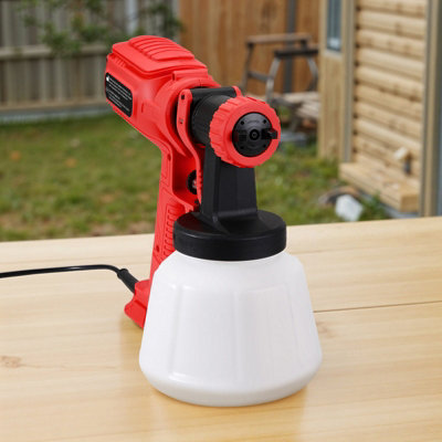 Electric Paint Sprayer with 4 Nozzles Red Coated 600W