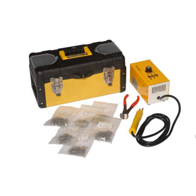 Electric Plastic Hot Weld Stapler Kit with Staples and Carry Case