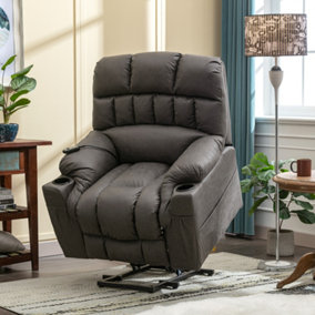 Electric Power Lift Recliner Chair Massage Chair, Extra Large Recliner Chairs Sofa with 2 Cup Holders