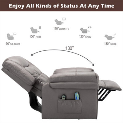 Electric Power Lift Recliner Chair with Massage, Heat, Elderly Rising ...