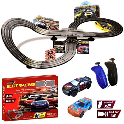 Battery operated best sale race car track