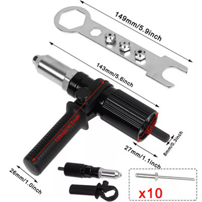 Electric Rivet Nut Gun Cordless Drill Pop Adapter Riveting Riveter Insert Tool