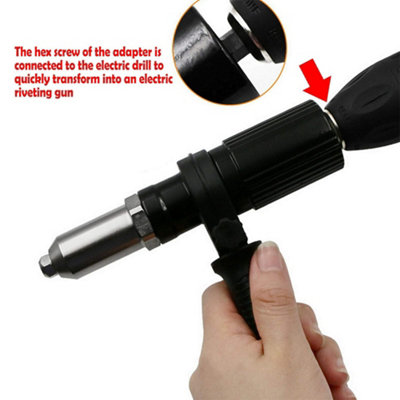 Electric Rivet Nut Gun Cordless Drill Pop Adapter Riveting Riveter Insert Tool