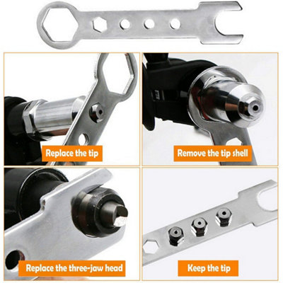 Electric Rivet Nut Gun Cordless Drill Pop Adapter Riveting Riveter Insert Tool