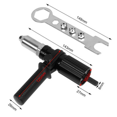 Electric Rivet Nut Gun Cordless Drill Pop Adapter Riveting Riveter ...
