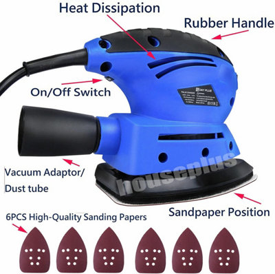Electric Sander for Furniture Finishing Compact Mouse Orbital Sanding ...