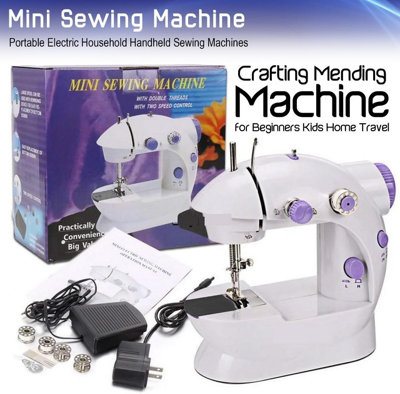 Electric Sewing Machine Portable Handheld Mini Sow Swing Stitch Pedal ...