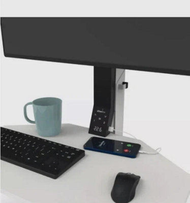 Convertisseur Bureau Assis-Debout Thingyclub Réglable En Hauteur 765x510mm - Jusqu'à 11.3kg, Ergonomique