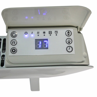 Electric Space Heater Panel Radiator 2000W Slim Timer Thermostat Wall Mounted - 6
