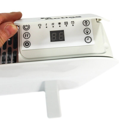 Electric Space Heater Panel Radiator 2000W Slim Timer Thermostat