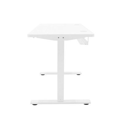 FlexiSpot 140 * 60cm Electric Standing Desk Adjustable Sit Stand Up Desk Computer Desk With Hook Memory Function For Office And Home (White White