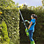 Electric Telescopic Extendable Hedge Trimmer with 2.5m Reach, Shoulder Strap & Blade Cover (900W Telescopic Hedge Trimmer)