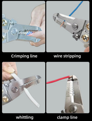 HS-700B Portable Cable Wire Stripper Cutter Crimper Automatic Multifunctional Insulated Crimping Stripping Plier Tools Electric I348878223