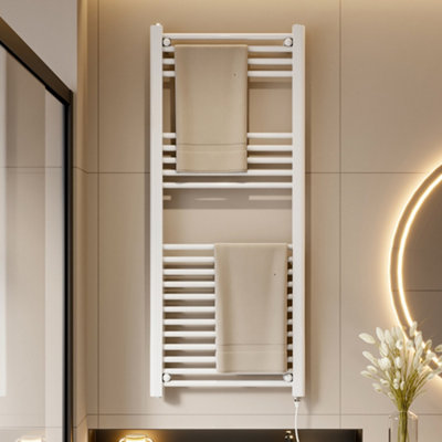 Electric Towel Warmer Stainless Steel Towel Warmer Rack for Bathroom 21 Bars Wall Mounted Towel Heater 50cm W x 120cm H Price Comparisons | Compare The Build