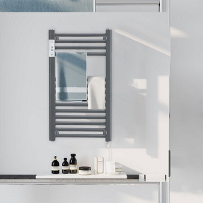 Electric Towel Warmer Wall Mounted 14 Bars Stainless Steel Heated Towel Racks for Bathroom 40cm W x 70cm H Price Comparisons | Compare The Build
