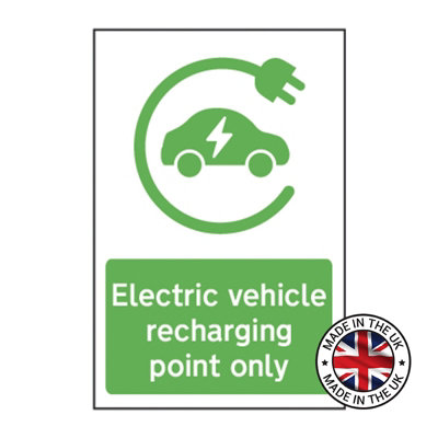 Electric Vehicle Charging Area Signage - 2 Pack - Heavy-Duty PVC ...
