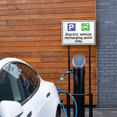 Electric Vehicle Charging Point Sign - 2 Pack - Weatherproof PVC ...