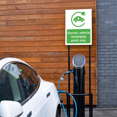 Electric Vehicle Charging Signs - Pack of 2 - Clear EV Parking Labels ...