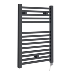 Electric Vertical Square Towel Rail with 14 Rails - 690mm x 500mm - 300 Watt - Anthracite - Balterley