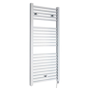 Electric Vertical Square Towel Rail with 22 Rails - 1110mm x 500mm - 300 Watt - Chrome - Balterley