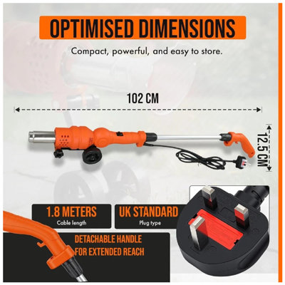 Electric Weed Burner 2000W Wand Hot Air Blaster Torch Weed Killer