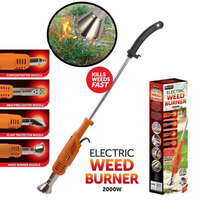 Electric Weed Burner 4 Nozzles BBQ Lighter Wand Killer Remover No 