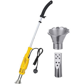 Electric Weed Burner & Killer 2000W Driveway Party Stick Patio & Garden Slab 230V with Nozzles & BBQ Lighter