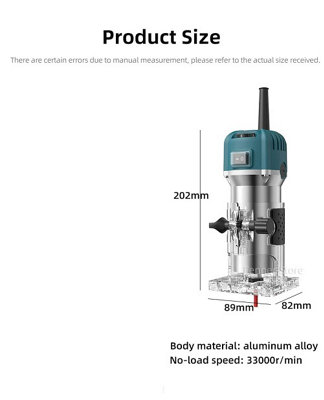 Electric Wood Trimmer Router for Laminate and Carpentry 800W