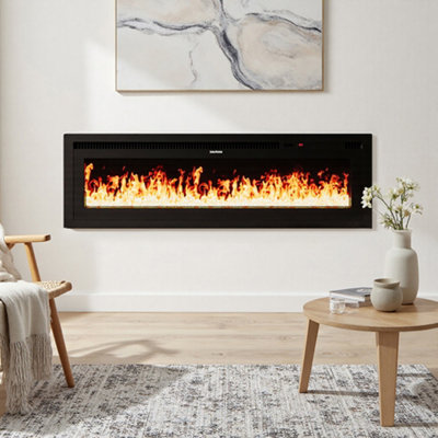 Electrical Fireplace with Remote Control and 12 Vibrant Flame Colours ...