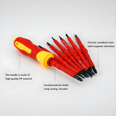 Electrician insulated screwdriver box chrome vanadium steel black ...