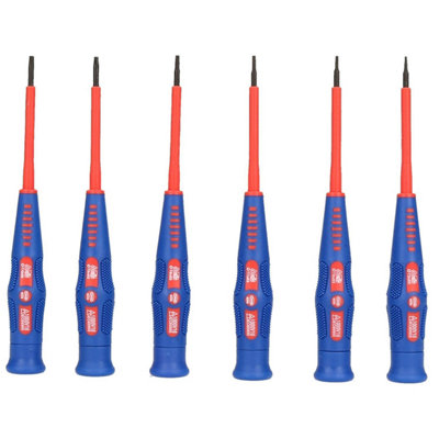 Electricians VDE Precision Tamper Torx Star Screwdriver Set T5